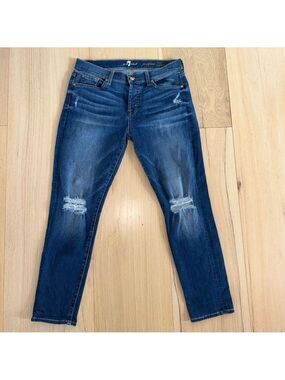 7 For All Mankind Josefina Slim Boyfriend Jeans Medium Wash Size 28